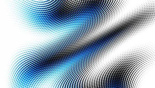 Patrón Fractal Digital Abstracto Orientación Horizontal Expresivas Líneas Azules Curvas —  Fotos de Stock