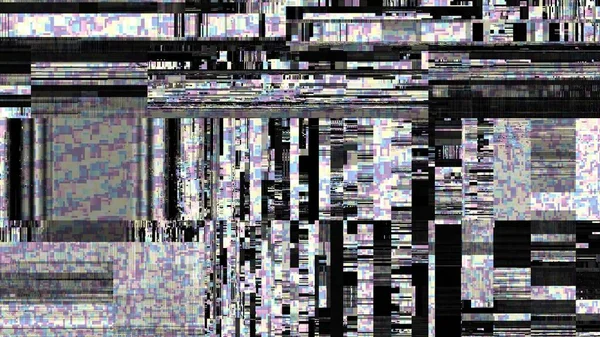 Modello Frattale Digitale Astratto Texture Astratta Del Glitch Sfondo Orizzontale — Foto Stock