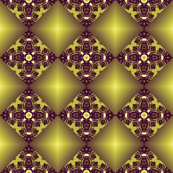 Płynny Kwadratowy Wzór Mozaiki Sztuki Abstrakcyjna Symetryczna Ozdoba Vintage — Zdjęcie stockowe
