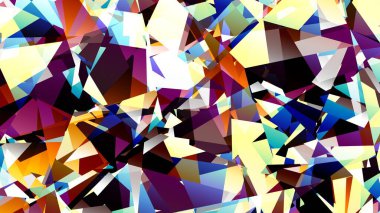 Soyut dijital fraktal model. Soyut geometrik arkaplan. Görünüm oranı 16: 9 olan yatay arkaplan