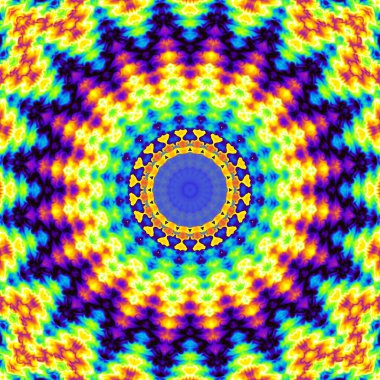 Soyut dijital fraktal model. Renkli kozmik soyut mandala