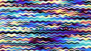 Soyut dijital fraktal model. Psikedelik dalgalı desen. Görünüm oranı 16: 9 olan yatay arkaplan