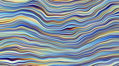 Soyut dijital fraktal model. Psikedelik dalgalı desen. Görünüm oranı 16: 9 olan yatay arkaplan