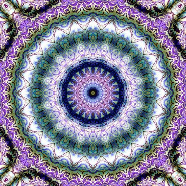 Soyut dijital geometrik desen. Yuvarlak mandala dekoratif desen.