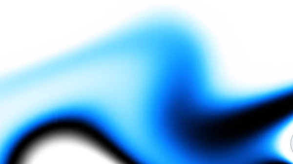 Modello Frattale Digitale Astratto Sfocatura Blu Forma Ondulata Sfondo Bianco — Foto Stock