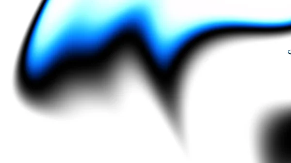 Абстрактний Цифровий Фрактальний Візерунок Розмита Синя Хвиляста Лінія Порожньому Білому — стокове фото