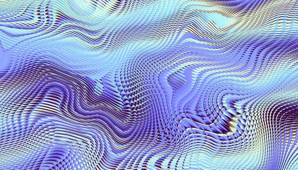 Αφηρημένο Φουτουριστικό Υπόβαθρο Οριζόντια Εικόνα Ψυχεδελικό Κυματοειδές Μοτίβο — Φωτογραφία Αρχείου