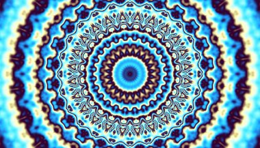 Soyut dijital fraktal model. Yuvarlak mandala dekoratif desen.