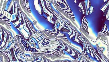 Soyut dijital fraktal model. Psikedelik dalgalı doku. Yatay yönelim.