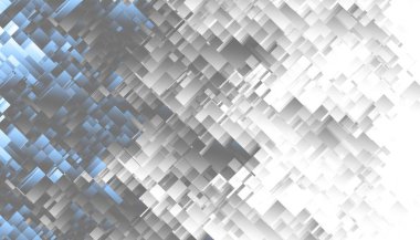 Soyut dijital fraktal model. Yatay oryantasyon. Düşük polimerli mozaik desen.