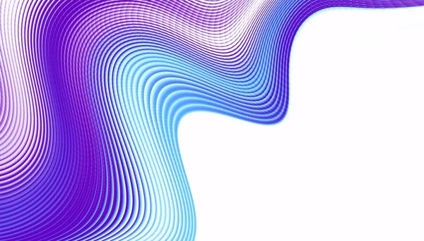 Patrón Fractal Digital Abstracto Orientación Horizontal Expresiva Línea Curvada Violeta — Foto de Stock