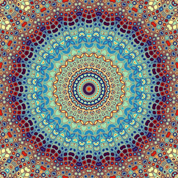 Abstrakt Digitalt Fraktalmönster Rund Mandala Dekorativa Prydnad Mönster Mosaik Kakel — Stockfoto
