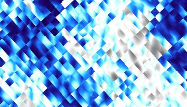 Mavi soyut geometrik fraktal desen. Yatay yönelim.