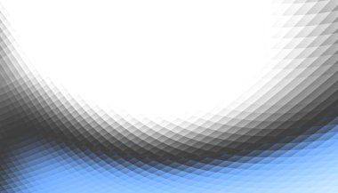 Soyut dijital fraktal model. Yatay oryantasyon. Beyaz arkaplanda eğri mavi çizgi.