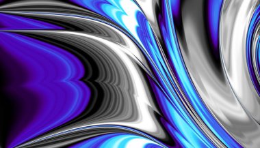 Soyut dijital fraktal model. Yatay oryantasyon. Soyut gelecek resmi.