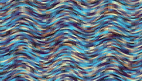 Abstract Digital Fractal Pattern Horizontal Orientation Wavy Texture — Stock Photo, Image