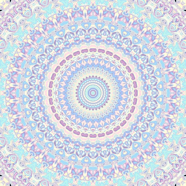 Padrão Fractal Digital Abstracto Padrão Ornamento Decorativo Mandala Redonda — Fotografia de Stock