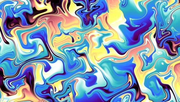 Abstract Digital Fractal Pattern Psychedelic Wavy Texture — Stock Photo, Image