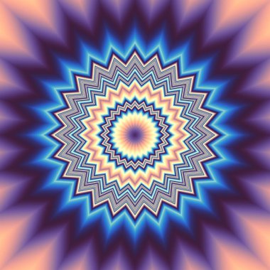 Soyut dijital fraktal model. Yuvarlak mandala dekoratif desen.