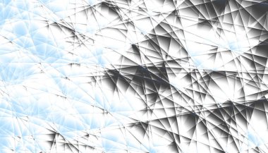  Soyut dijital fraktal model. Yatay yönelim.