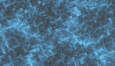  Soyut dijital fraktal model. Yatay oryantasyon. Düşük polimerli doku.