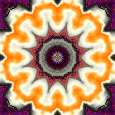 Soyut dijital sanat fraktal deseni. Uzay mandala deseni. Esrarengiz yoga soyut geçmişi.