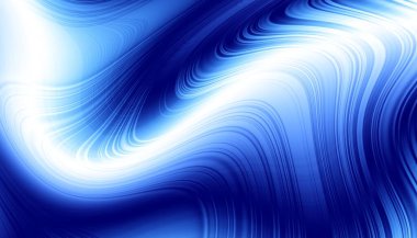 Soyut dijital fraktal model. Mavi dalgalı desen. Yumuşak ince çizgi dokusu.