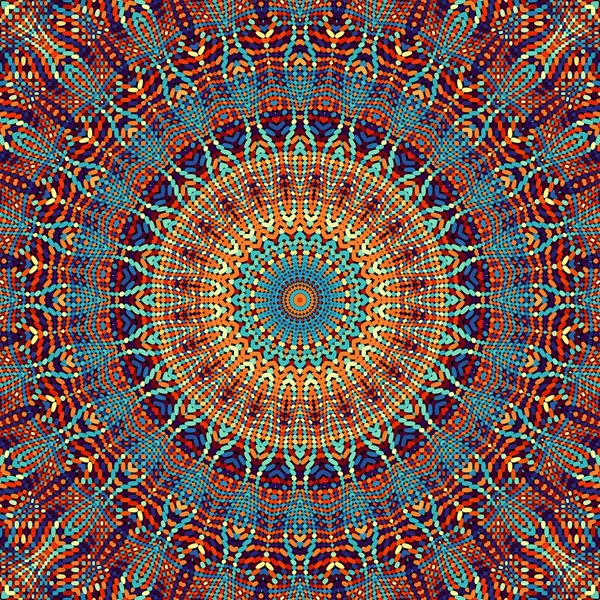  Soyut dijital fraktal model. Yuvarlak mandala dekoratif desen.