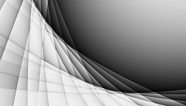 Abstract Digital Fractal Pattern Horizontal Orientation Abstract Futuristic Geometric Image — Stock Photo, Image