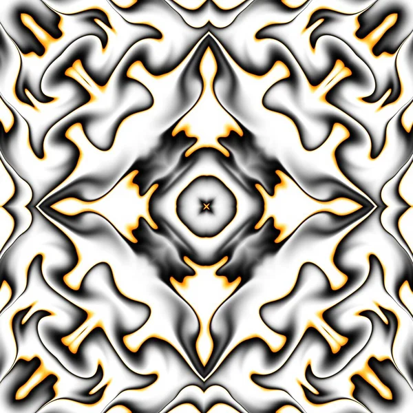 Abstract Digital Fractal Pattern Symmetric Ornate Pattern — Stock Photo, Image