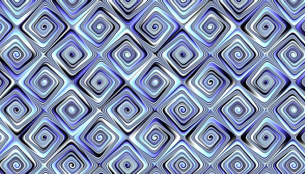 Patrón Fractal Digital Abstracto Adorno Geométrico Espirales — Foto de Stock