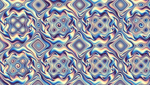 概要ディジタルフラクタルパターン 螺旋の幾何学的装飾 — ストック写真