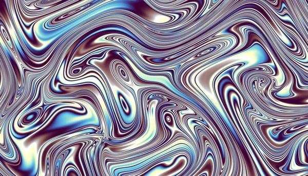 Abstract Digital Fractal Pattern Psychedelic Wavy Texture — Stock Photo, Image