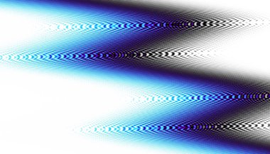 Soyut dijital fraktal model. Yatay oryantasyon. Beyaz arkaplanda çarpık mavi çizgi.