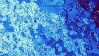 Soyut dijital fraktal model. Yatay yönelim.