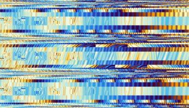 Soyut dijital fraktal model. Yatay oryantasyon. Yatay vuruş deseni.