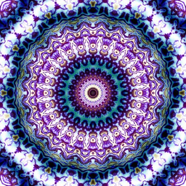 Soyut dijital geometrik desen. Yuvarlak mandala dekoratif desen.