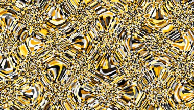 Soyut dijital geometrik desen. Yatay oryantasyon. Psikedelik dalgalı doku.