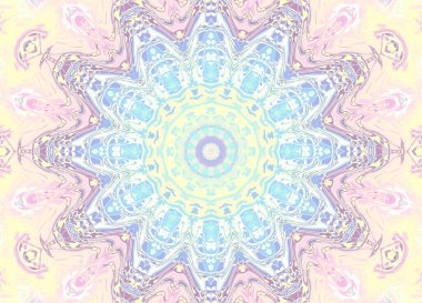 Soyut dijital fraktal model. Soyut süs mandala deseni.