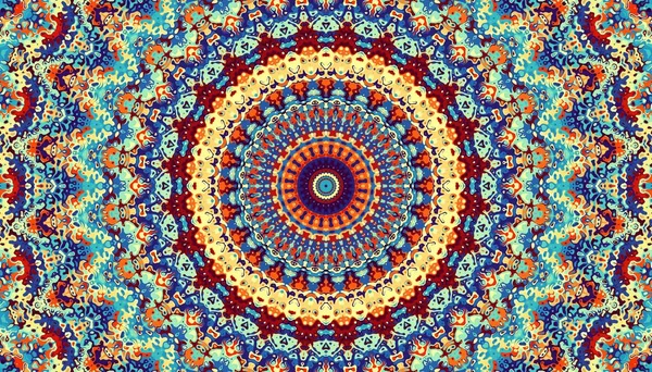 Soyut dijital fraktal model. Yuvarlak mandala dekoratif desen.