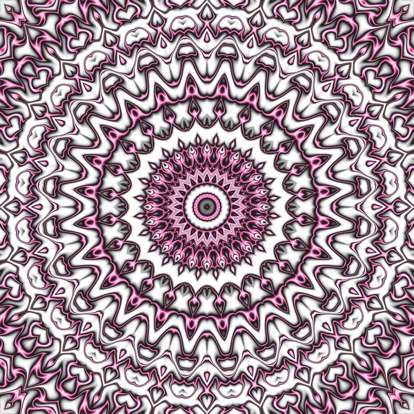 Abstract Digital Fractal Pattern Mandala Decorative Ornament Pattern — Stock Photo, Image