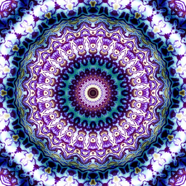 Abstract Digitaal Geometrisch Patroon Ronde Mandala Decoratieve Ornament Patroon — Stockfoto