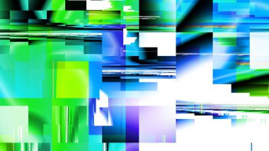 Dijital fraktal desen. Soyut arkaplan. Soyut teknik arıza görüntüsü. Görünüm oranı 16: 9 olan yatay arkaplan