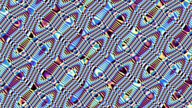 Soyut dijital fraktal model. Psikedelik dalgalı doku. Görünüm oranı 16: 9 olan yatay arkaplan