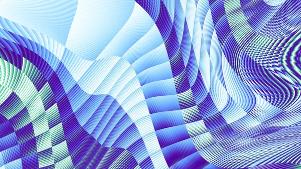 Digitales Fraktalmuster Abstrakter Hintergrund Horizontaler Hintergrund Mit Seitenverhältnis Psychedelische Wellenförmige — Stockfoto