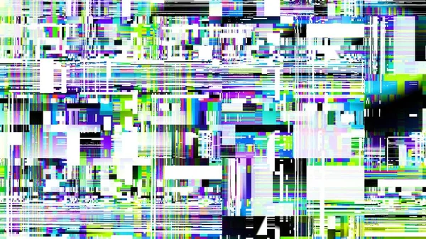 Digitalt Fraktalmönster Abstrakt Bakgrund Abstrakt Glitch Teknik Bild Horisontell Bakgrund — Stockfoto