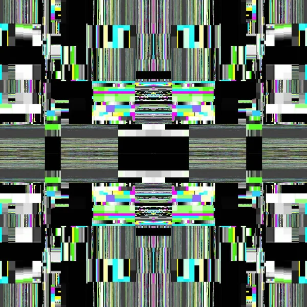 Schema Frattale Digitale Sfondo Astratto Immagine Astratta Simmetrica Tecnologia Glitch — Foto Stock