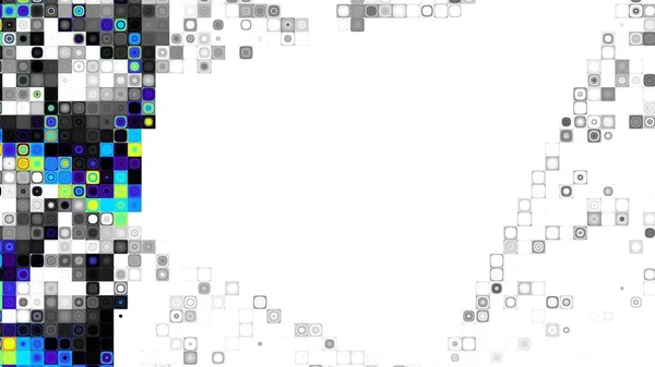 Abstrakcyjny Cyfrowy Wzór Fraktalny Streszczenie Tekstury Technologii Geometrycznej Poziome Tło — Zdjęcie stockowe