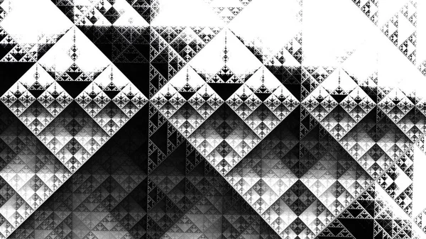 Patrón Fractal Digital Abstracto Textura Tecnología Geométrica Abstracta Fondo Horizontal —  Fotos de Stock