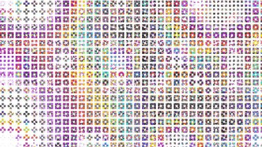 Soyut dijital fraktal model. Soyut geometrik grunge dokusu. Görünüm oranı 16: 9 olan yatay arkaplan